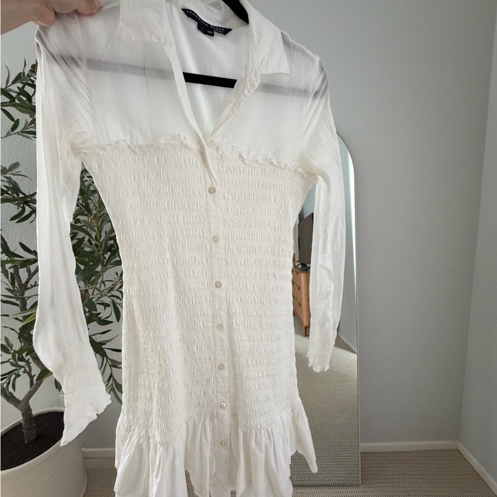 Veronica Beard Classic White Shirt dress